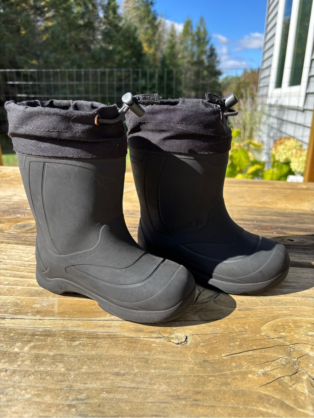 Kamik Black Kids Snobuster Boots Size 10 Toddler - Picture 1 of 4